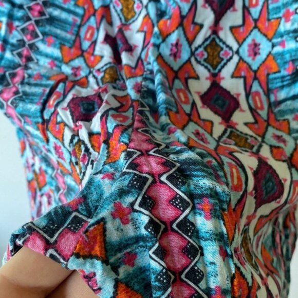 Pink Rose Aztec Print Tube Top Romper – Women’s Size Medium - Picture 10 of 10